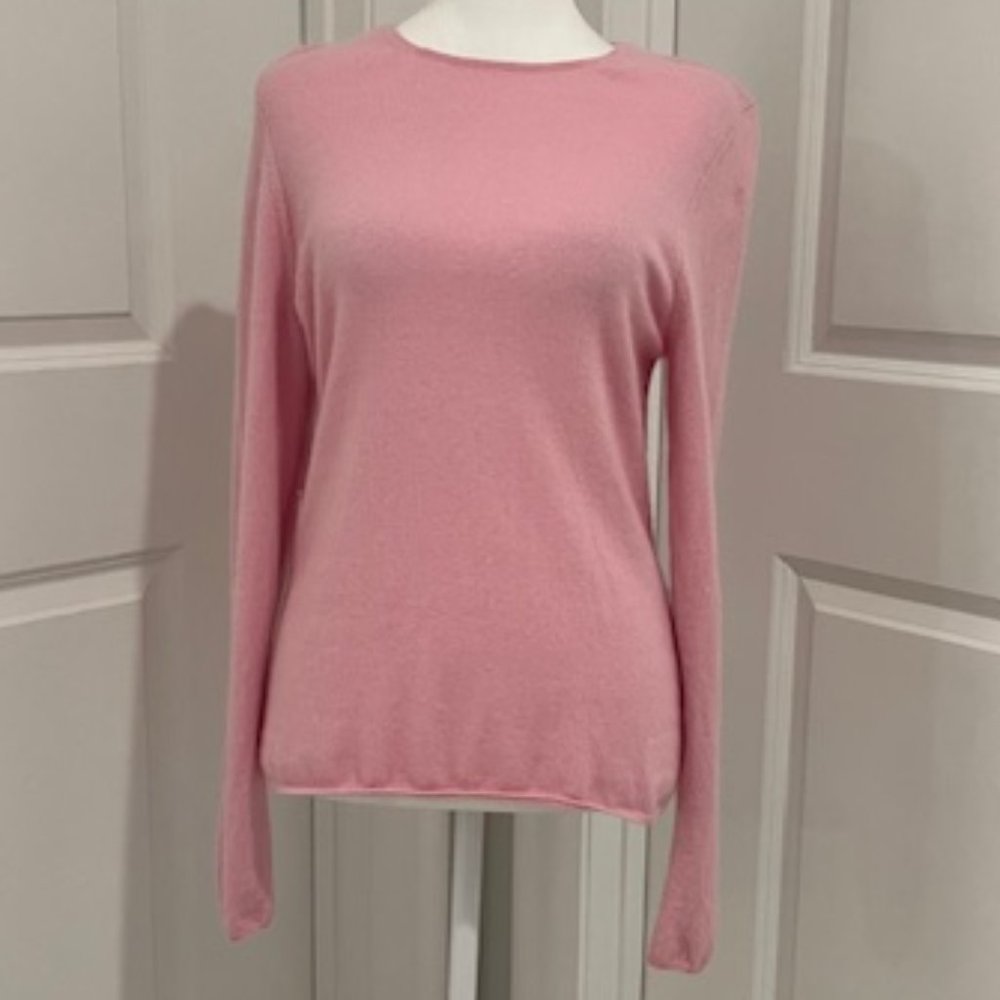CHARTER CLUB PINK 100% 2-PLY CASHMERE - SIZE M (FITS LIKE SMALL)